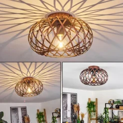 Style Boho-Chic-hofstein Plafonnier Oravi Cuivre, 1 lumière