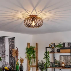 Style Boho-Chic-hofstein Plafonnier Oravi Cuivre, 1 lumière