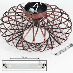 Lampes Vintages & Rétros-hofstein Plafonnier Oravi Cuivre, 1 lumière