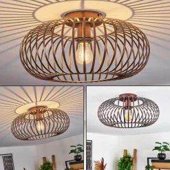 Lampes Vintages & Rétros-hofstein Plafonnier Oravi Cuivre, 1 lumière