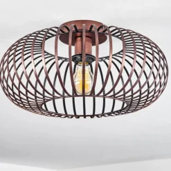 Lampes Vintages & Rétros-hofstein Plafonnier Oravi Cuivre, 1 lumière