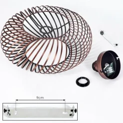 Lampes Vintages & Rétros-hofstein Plafonnier Oravi Cuivre, 1 lumière