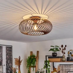 Lampes Vintages & Rétros-hofstein Plafonnier Oravi Cuivre, 1 lumière