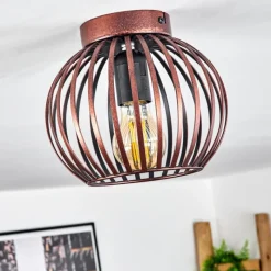 Lampes Vintages & Rétros-hofstein Plafonnier Oravi Cuivre, 1 lumière