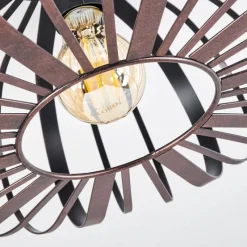 Lampes Industrielles-hofstein Plafonnier Oravi Cuivre, Noir, 1 lumière