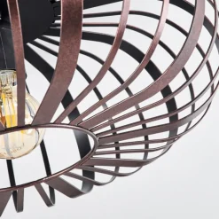 Lampes Industrielles-hofstein Plafonnier Oravi Cuivre, Noir, 1 lumière