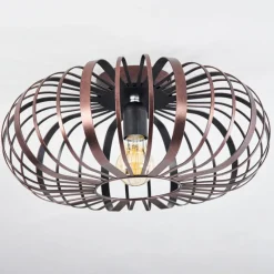 Lampes Industrielles-hofstein Plafonnier Oravi Cuivre, Noir, 1 lumière