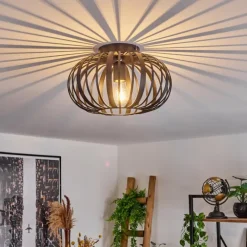 Style Boho-Chic-hofstein Plafonnier Oravi Noir, 1 lumière