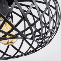 Style Boho-Chic-hofstein Plafonnier Oravi Noir, 1 lumière