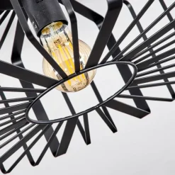 Style Boho-Chic-hofstein Plafonnier Oravi Noir, 1 lumière