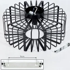 Style Boho-Chic-hofstein Plafonnier Oravi Noir, 1 lumière