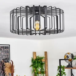 Style Boho-Chic-hofstein Plafonnier Oravi Noir, 1 lumière