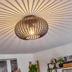 Style Boho-Chic-hofstein Plafonnier Oravi Noir, 1 lumière