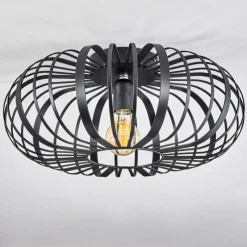 Style Boho-Chic-hofstein Plafonnier Oravi Noir, 1 lumière