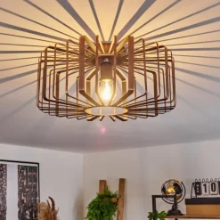 Lampes Industrielles-hofstein Plafonnier Oravi Noir, 1 lumière