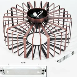 Lampes Industrielles-hofstein Plafonnier Oravi Noir, 1 lumière