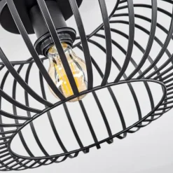 Lampes Vintages & Rétros-hofstein Plafonnier Oravi Noir, 1 lumière