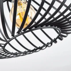 Lampes Vintages & Rétros-hofstein Plafonnier Oravi Noir, 1 lumière