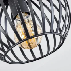 Lampes Industrielles-hofstein Plafonnier Oravi Noir, 1 lumière