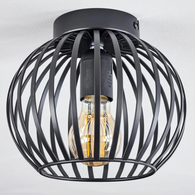 Lampes Industrielles-hofstein Plafonnier Oravi Noir, 1 lumière