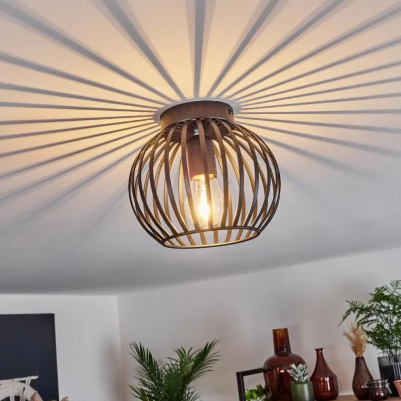 Lampes Industrielles-hofstein Plafonnier Oravi Noir, 1 lumière