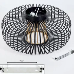 Lampes Dorées-hofstein Plafonnier Oravi Noir doré, 1 lumière