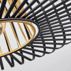 Lampes Dorées-hofstein Plafonnier Oravi Noir doré, 1 lumière