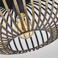 Lampes Dorées-hofstein Plafonnier Oravi Noir doré, 1 lumière