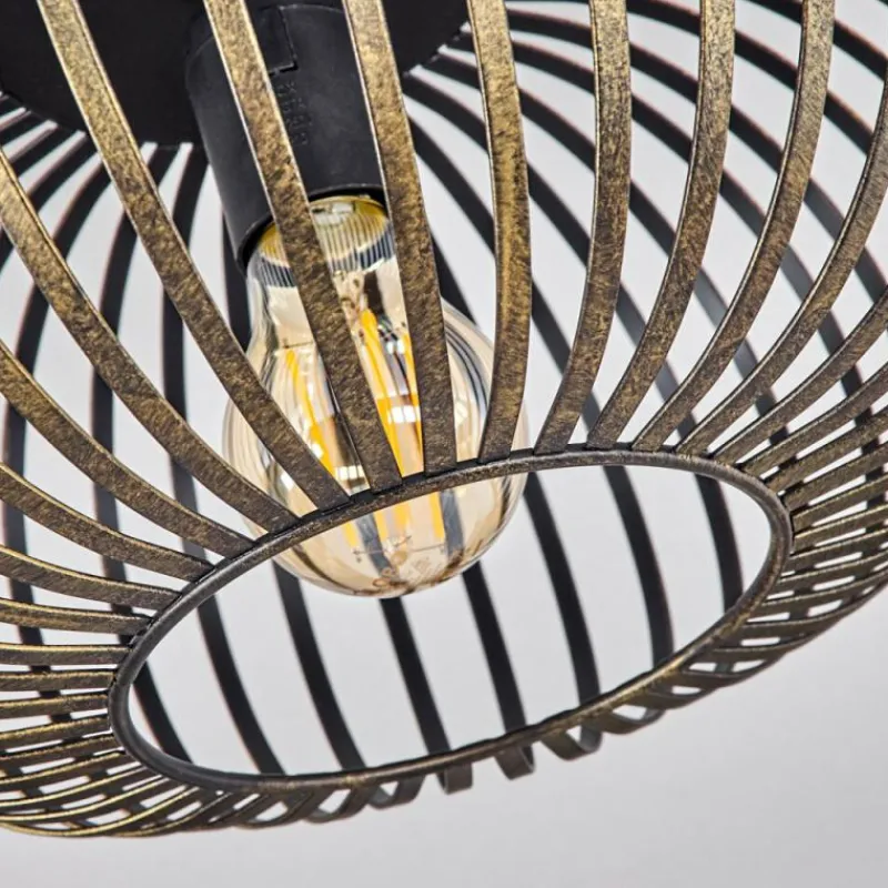 Lampes Dorées-hofstein Plafonnier Oravi Noir doré, 1 lumière