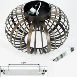 Lampes Dorées-hofstein Plafonnier Oravi Noir doré, 1 lumière