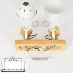 Luminaires Scandinaves-hofstein Plafonnier Orny Écru, Blanc, 2 lumières