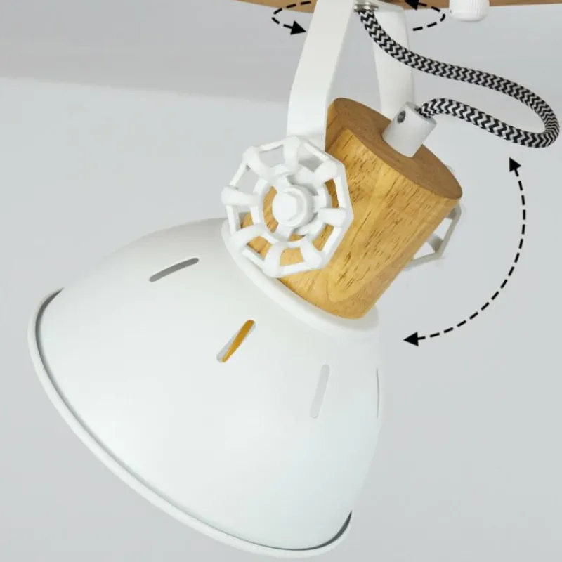 Luminaires Scandinaves-hofstein Plafonnier Orny Écru, Blanc, 2 lumières