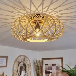 Luminaires Scandinaves-hofstein Plafonnier Pabu Écru, 1 lumière