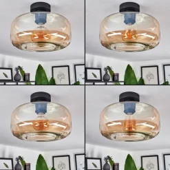 hofstein Plafonnier Pedreles Ambre, 1 lumière