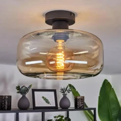 hofstein Plafonnier Pedreles Ambre, 1 lumière