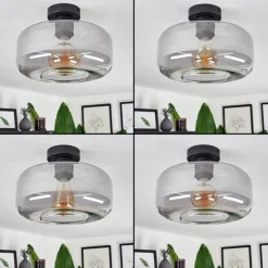 Suspension Verre Fumé-hofstein Plafonnier Pedreles Fumé, 1 lumière