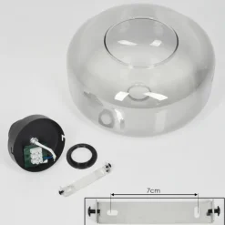 Suspension Verre Fumé-hofstein Plafonnier Pedreles Fumé, 1 lumière