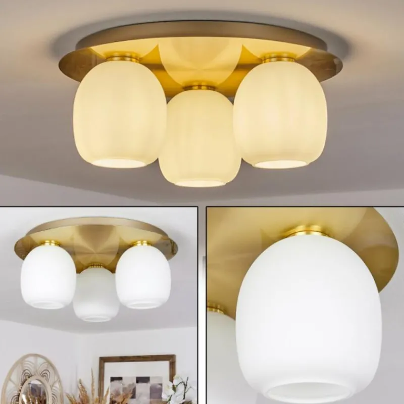 hofstein Plafonnier Pintacura Laiton, 3 lumières