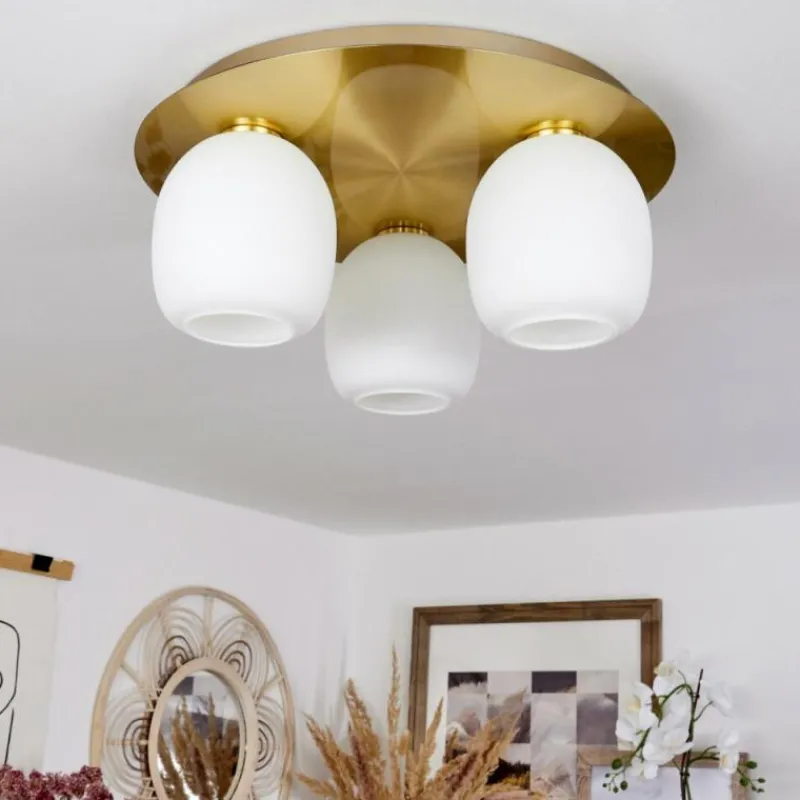 hofstein Plafonnier Pintacura Laiton, 3 lumières