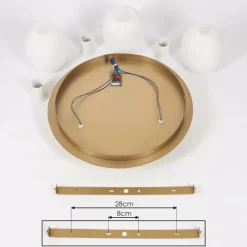 hofstein Plafonnier Pintacura Laiton, 3 lumières