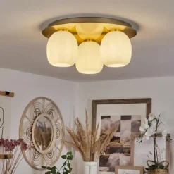 hofstein Plafonnier Pintacura Laiton, 3 lumières