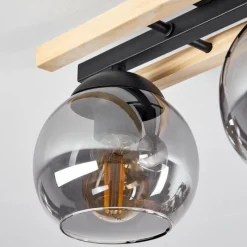 Luminaires Scandinaves-hofstein Plafonnier Podre Bois clair, Noir, 3 lumières