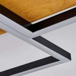 Luminaires Scandinaves-hofstein Plafonnier Pompu LED Bois clair, Noir, 1 lumière