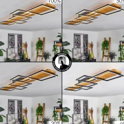 hofstein Plafonnier Pompu LED Écru, Noir, 1 lumière