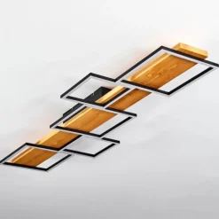 hofstein Plafonnier Pompu LED Écru, Noir, 1 lumière