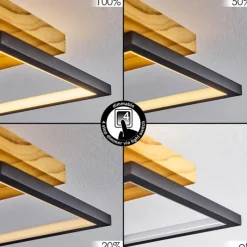 Luminaires Scandinaves-hofstein Plafonnier Pompu LED Écru, Noir, 1 lumière