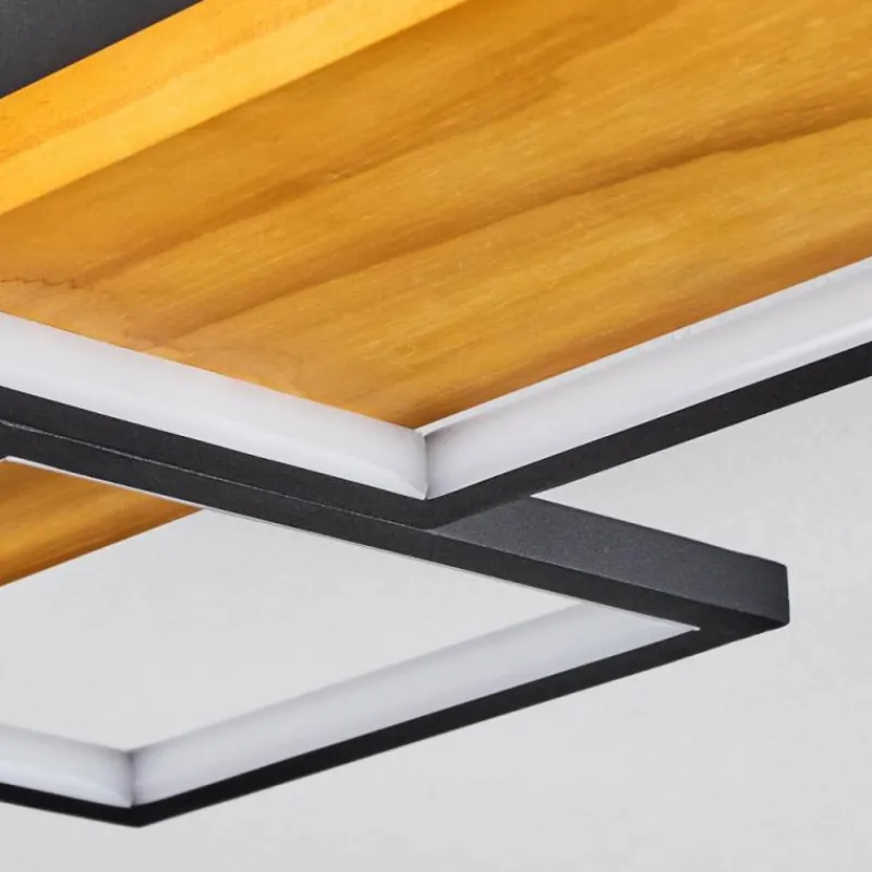 Luminaires Scandinaves-hofstein Plafonnier Pompu LED Écru, Noir, 1 lumière