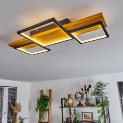 Luminaires Scandinaves-hofstein Plafonnier Pompu LED Écru, Noir, 1 lumière