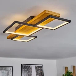 Luminaires Scandinaves-hofstein Plafonnier Pompu LED Écru, Noir, 1 lumière