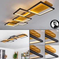 Luminaires Scandinaves-hofstein Plafonnier Pompu LED Écru, Noir, 1 lumière